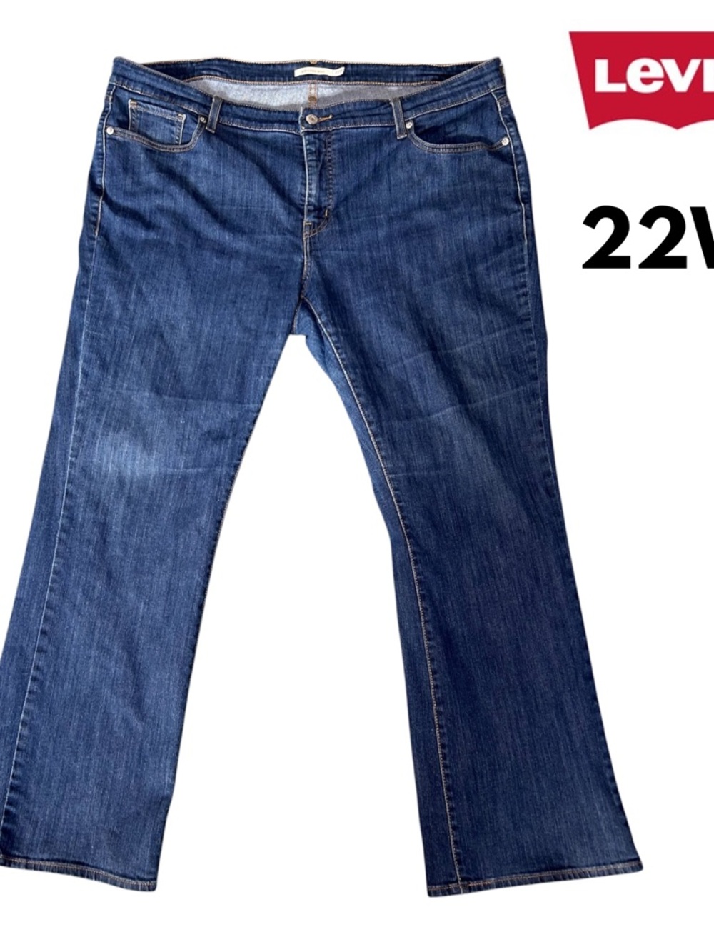 Levi’s Womens jeans SZ 22W blue stretch 415 classic bootcut Mid Rise #224